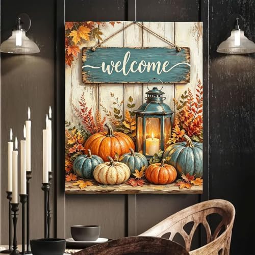 Arttoplus Pumpkin Paint by Numbers Kit for Adults Beginner 16x20 inch