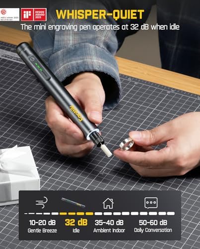 Fanttik F2 Master Mini Cordless Rotary Tool Kit for 3D Printer Sanding | Engraving Pen, NeoPulse Motor, 5 Speed, Revostor Hub, 35 Accessories, for Precision Polishing, Drilling, Carving, DIY Crafts