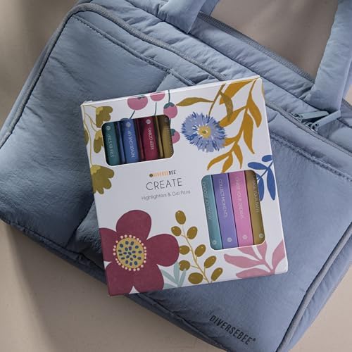 DIVERSEBEE Aesthetic Highlighters and Gel Pens, No Bleed (Create)