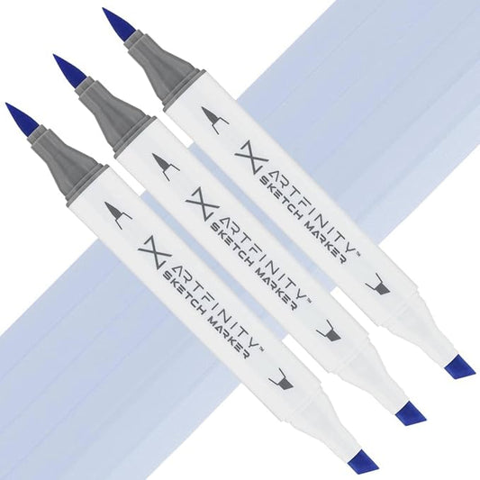Artfinity Sketch Markers - Set of 3 - Cold Stone B5-3, Vibrant, Professional, Dye-Based Alcohol Markers for Artists, Drawing, Travel, & More