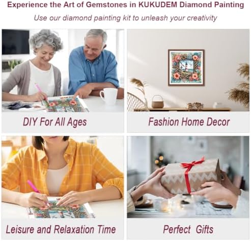 KUKUDEM Lighthouse Diamond Painting Kits for Adult, Diamond Art Kit 12×12In
