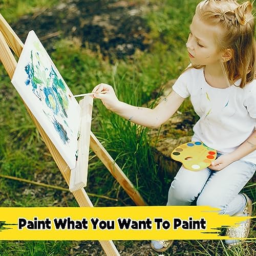 Inburit 12 PCS Multi Size Stretched Blank Canvas for Acrylic & Oil Painting | 12 Pack Canvas Boards for Painting, Art Supplies Paint Canvas, 5x7, 8x10, 9x12, and 11x14 inches (3 of each)