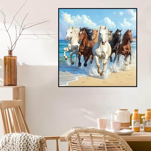 Horse Diamond Art Kits for Adults, 5D Animal Diamond Painting 14x14in