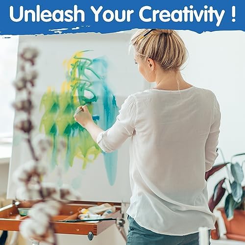 FIXSMITH Stretched White Blank Canvas - 36x48 Inch, 2 Pack,Primed Large Canvas,100% Cotton,5/8 Inch Profile of Super Value Pack for Acrylics,Oils & Other Painting Media