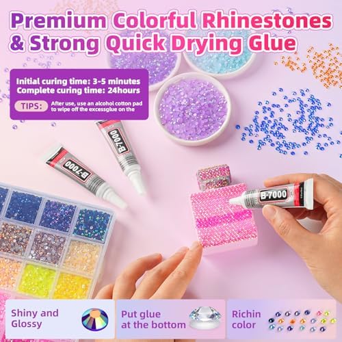 10000Pcs 40 Colors Bedazzler Kit with Rhinestones