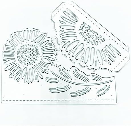 Scrapbooking Die-Cuts for Card Making, Christmas Metal Cutting Dies, Paper Craft Punch Template, Background Embossing Stencils, DIY Album Décor (Flower-14x11.5cm)