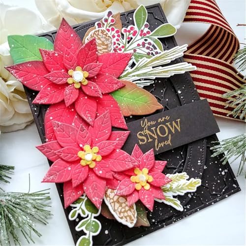 Scrapbooking Die-Cuts, Layer Frame Net Set Metal Cutting Dies for Card Making, Paper Craft Template, Background Embossing Stencils, DIY Album Décor (Flower C)