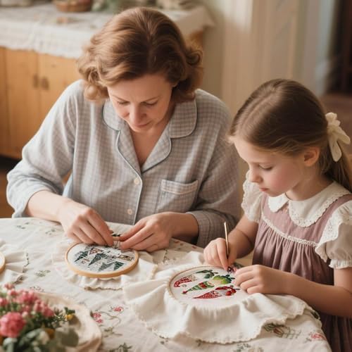 SCECALA 4 Winter Christmas Pack Embroidery Kit for Beginners
