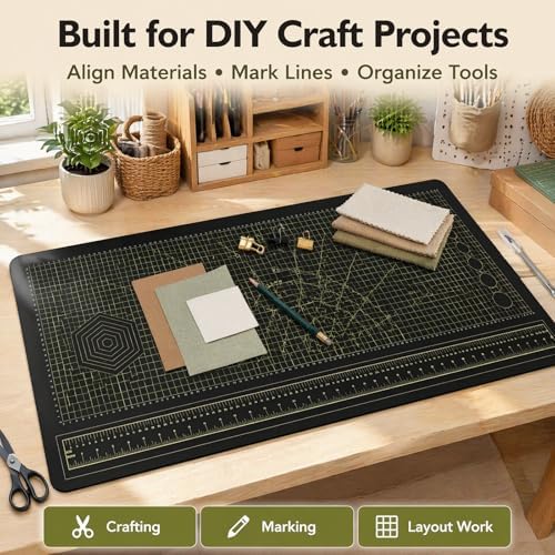 43x16 Inch Durable Workbench Mat, Foldable Rubber Pad with SAE & Metric Measuring Scales, Lightweight Portable Mat with Carry Bag for DIY, Carpentry & Repair Projects (Version 2)