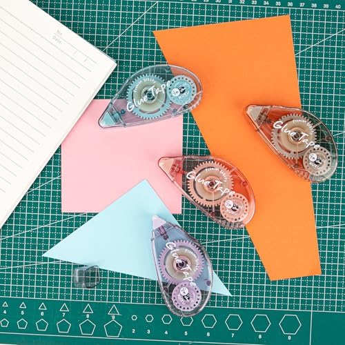 XUXU 12 Pack Glue Tape Scrapbooking Tape Adhesive Dots Tape | Double Sided Tape Dispenser Runner for Crafts and Arts Projects Photo-Safe