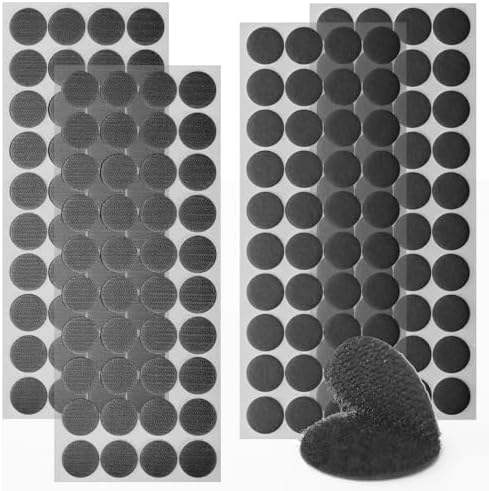 160pcs (80 Pairs) 0.98" Diameter Self Adhesive Dots Black, Hook & Loop Dots Sticky Back Coins for School, Classroom, Office, Home, Mounting, Arts and Crafts