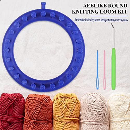 Aeelike Round Knitting Loom for Hat Socks DIY Crafts, 5.5inch