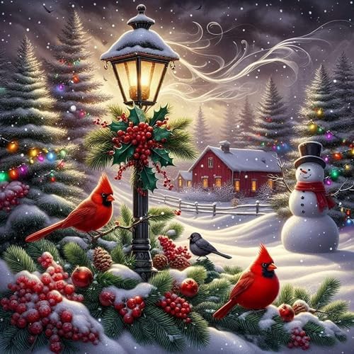 ijbnhd Christmas Cardinal Diamond Art Kits for Adults