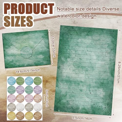 TaoBary 160 Pcs Vintage Stationery Paper and Envelopes Set, 8.25 x 5.5''