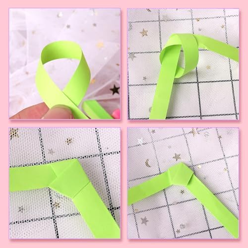 1080 Sheets Star Origami Paper Solid Gradient Color Star Paper Strip Colorful Handcraft Lucky Star Paper Double Sided Origami Stars Paper DIY Paper Arts Gradient Yellow