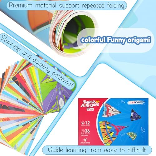 Paper Airplane Kit, Origami Kit for Kids Ages 8-12