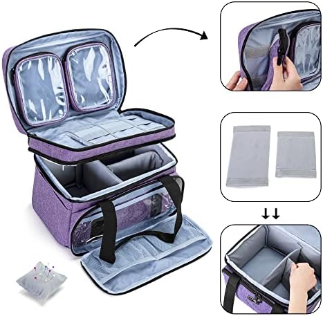 BAFASO Double Layer Sewing Accessories Organizer, Purple