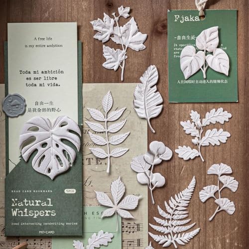 120 Pcs Vintage Letterpress Embossed Floral Stickers for Journaling