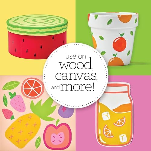 Apple Barrel, Fruity Fusion 16 Piece Paint Set, Perfect for DIY Arts and Crafts Projects