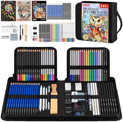 141 PCS Art Supplies Sketching Kit Pro Max Gifts for Artists Adults Kids