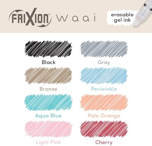 PILOT FriXion Waai Erasable Gel Pens, 8-Pack Pouch, Assorted Colors