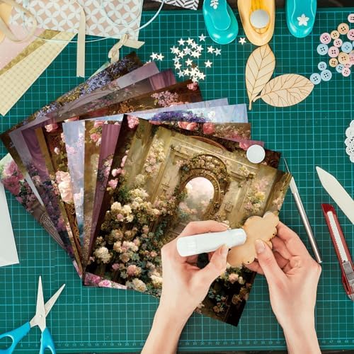 Scrapbook Paper, 24 Sheets 6"×6" 160gsm Single-Sided Patterned Cardstock