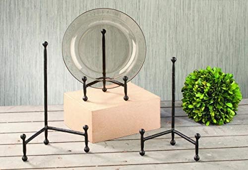 TRIPAR Modern Tripod Easel Display, Black Finish (5.25-Inch Depth, 1 Foot Height) - Lightweight & Durable Design - Perfect for Displaying Decorative Pictures, Artwork, Plates, Tiles, & More (10 Inch)