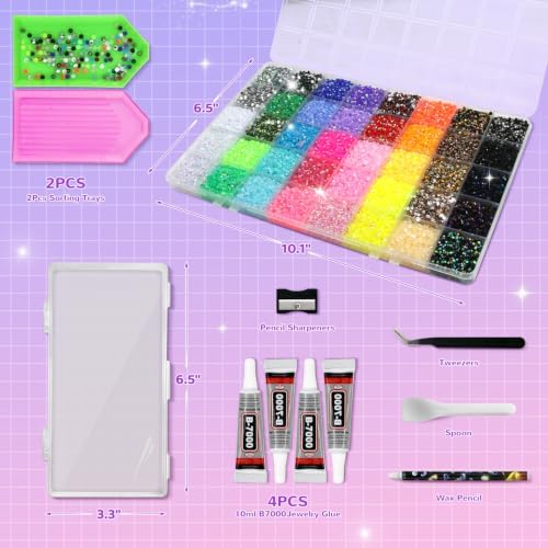 60000Pcs Bedazzling Kit with Rhinestones 3mm