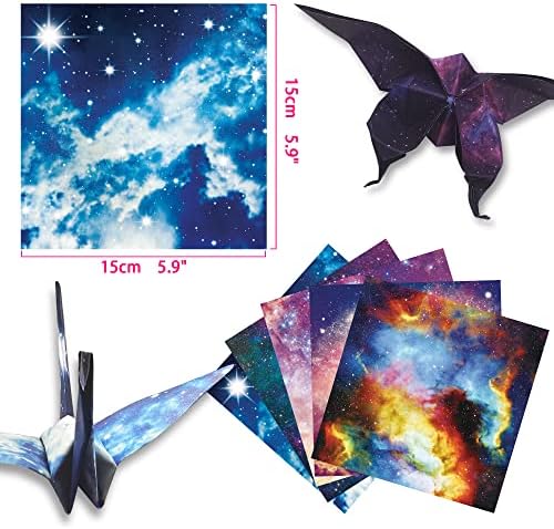 Origami Paper 6x6" Double Sided 50 Sheets 10 Colors Origami Kit,Craft Paper