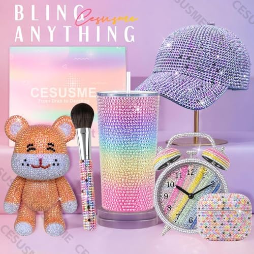 28000 Pcs Color Rhinestones Bedazzling Kit, Gold Resin Gems for Crafts