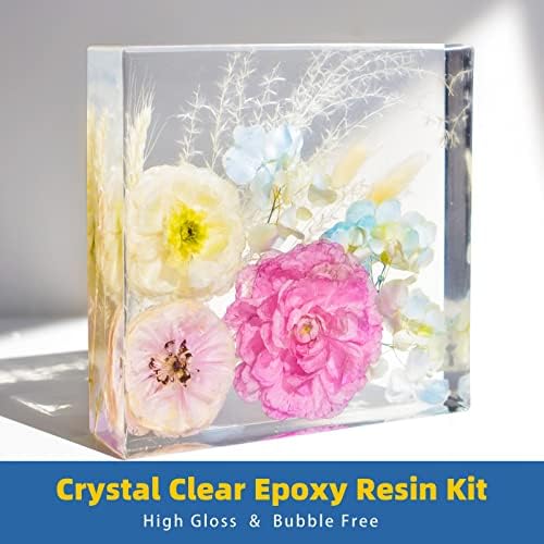 TAKIMO 1 Gallon Crystal Clear Epoxy Resin Kit, Bubble Free Self-Leveling Resin for Art, Crafts, Coating & DIY Projects, High Gloss 1:1 Epoxy Resin for Beginners & Pros