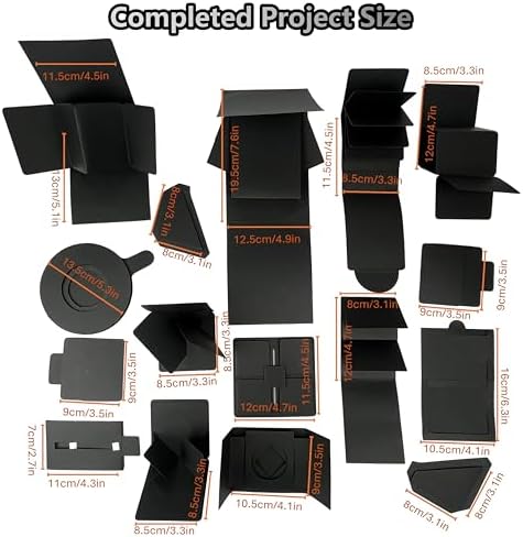 Ranxu 3D Photo Album Kit for Scrapbook, 16 Sets DIY Photo Album Materials