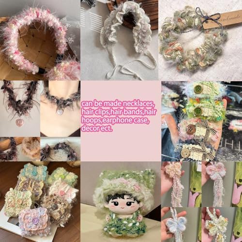 [Grab Bag] 10 Pcs 2～3 Yard Artisanal Style Fancy Yarn Original Blended