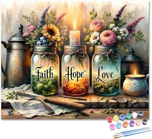 Paint by Numbers Kit for Adults Inspirational, Adult Paint by Number Kits