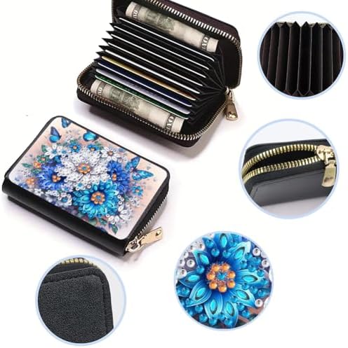 DDGYP DIY Diamond Painting Credit Card Wallet Kit for Women3.14*4.33*0.98in