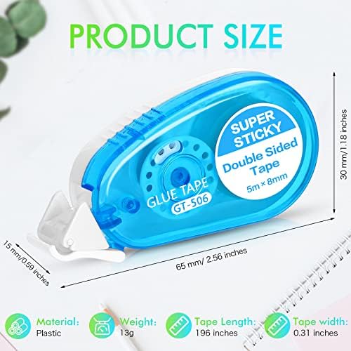Yexiya 36 Pcs Double Sided Tape Roller Back to School Supplies Permanent