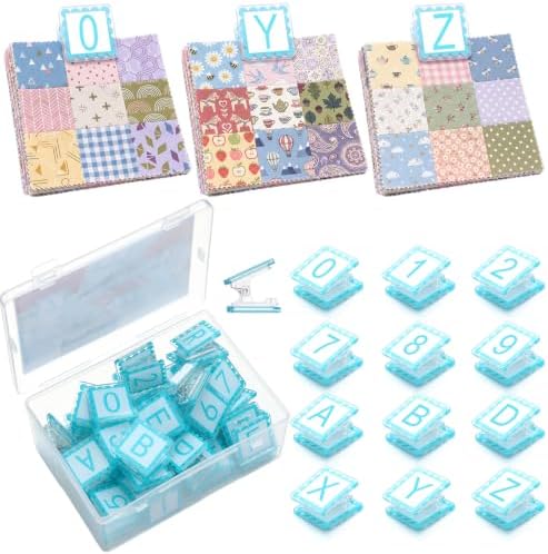 Crtiin 36 Pcs Sewing Clips for Fabric Set with Storage Box, Blue