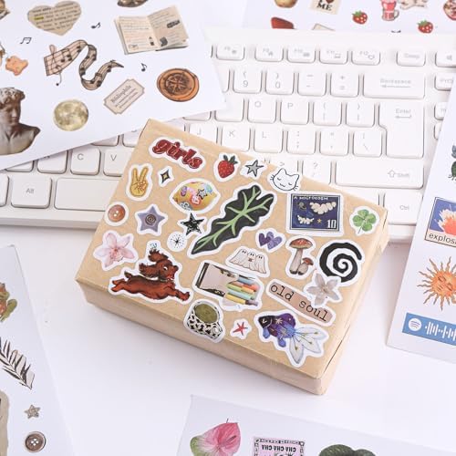 Girl's Korean Sticker Book, Food and Daily Life Theme - 1300+ Cute Dream Style Foodie Stickers, for DIY Scrapbooking Journaling Handbook Decoration Blue