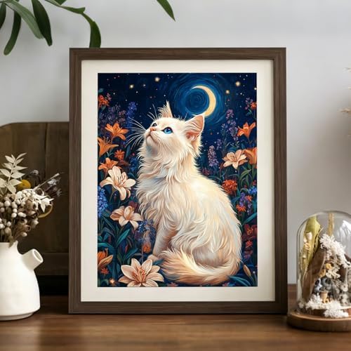 XTCIXAL Diamond Art Kits for Adults, Cat Diamond Painting, 12x16 Inch