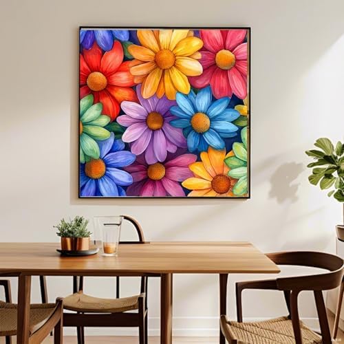 AIBOERL Paint by Numbers Kit for Adults Beginner, Flowers, 12X12In