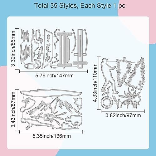 GLOBLELAND Fishing Cutting Dies for Card Making Father and Son Cut Die for DIY Scrapbooking Journal Embossing Paper Craft Decor