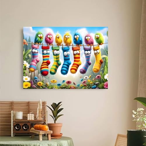 Colorful cartoon socks Diamond Art Kits for Adult Diamond Painting Kit