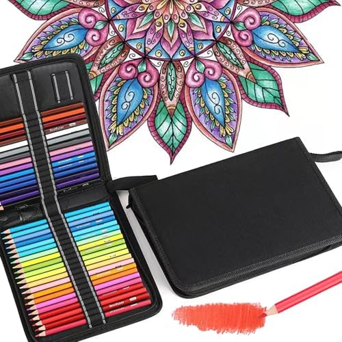 Neon Colored Pencils,Oil Based Wooden Fluorescent Pencil Set for Adults Coloring Books Drawing Sketching Art Supplies