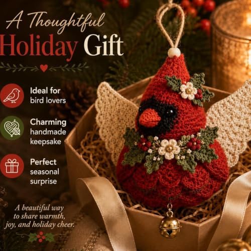 JMHKKUJ Animal Angel Crochet Ornament DIY Kit, DIY Yarn Hanging