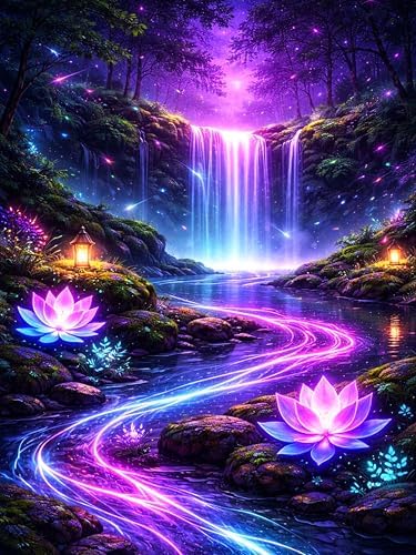 Diamond Art Kits for Adults & Beginners, Waterfall Diamond Painting Kit
