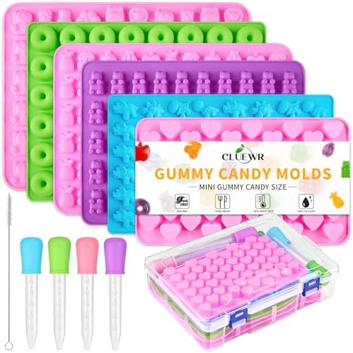Mini Gummy Candy Silicone Molds Set, 6 Pcs