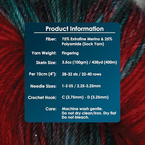 KnitPro Symfonie Fingering Weight Merino Wool Yarn 100g, Old Delhi