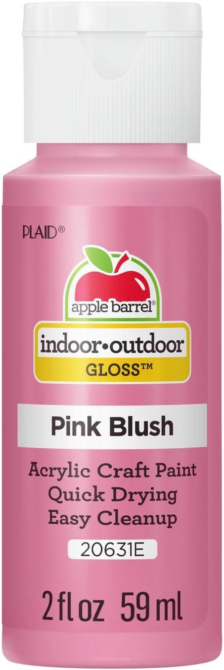 Apple Barrel Gloss Acrylic Paint in Assorted Colors (2-Ounce), 20631 Pink Blush