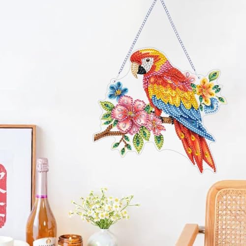 ARPADAMO Bird Diamond Art Kits for Adults, Acrylic Hanging Suncatcher
