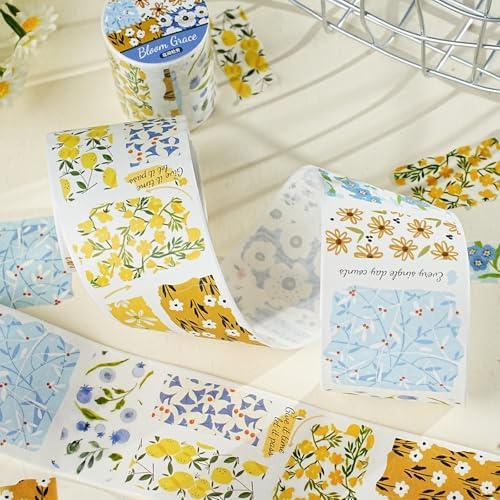 Washi Tape Stickers for Journaling Supplies,Flower Scrapbook Stickers